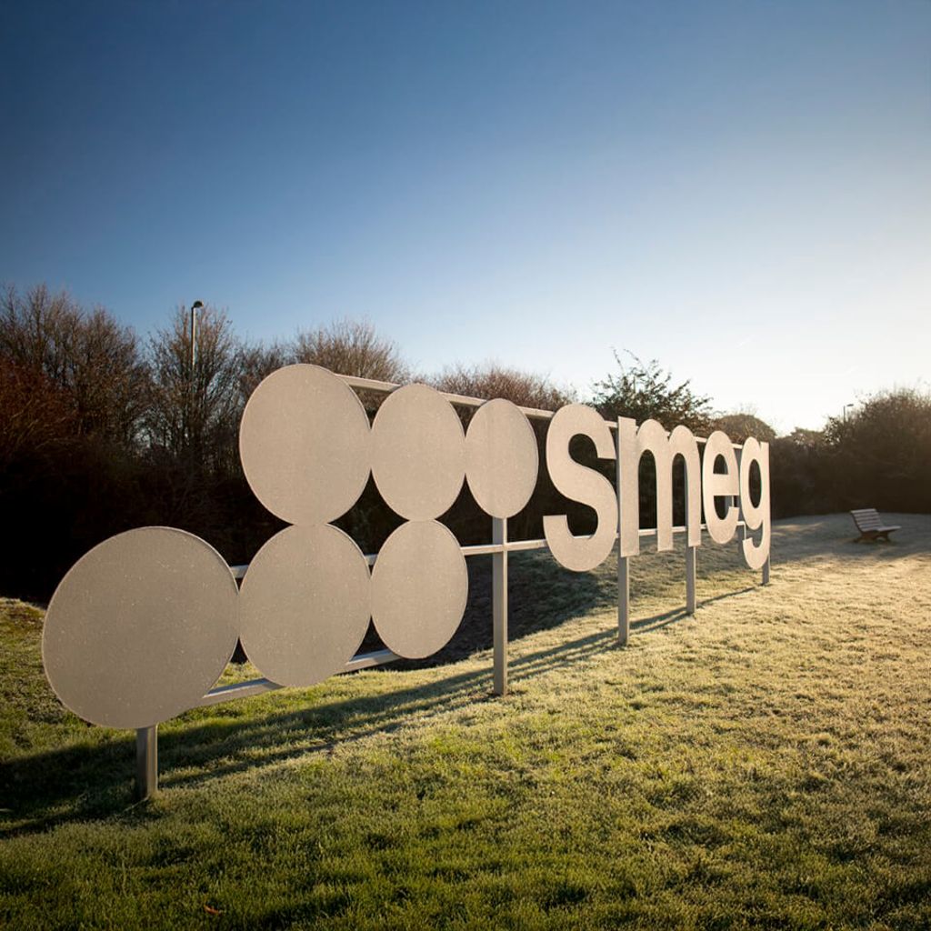The Smeg logo at one of the Group’s locations
